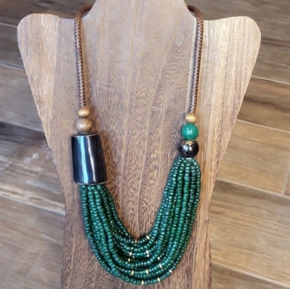 Amiani Resorts Boutique Unique Multi-Strand Beaded Rope Necklace - Picture 1 of 11